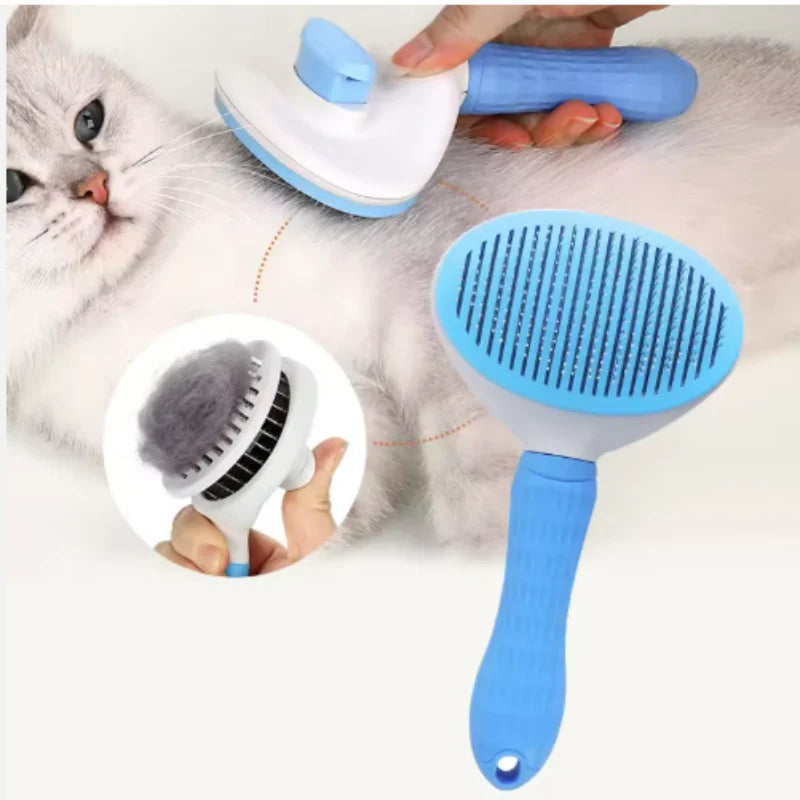 Pet Dog Brush Cat Comb Self Cleaning Pet Hair Remover Brush for Dogs Cats Grooming Tools Pets Dematting Comb Dogs Accessories
